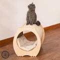 Kratzbaum-Schlafplatz für Katzen aus Holz und Sisal