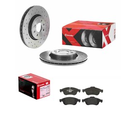 brembo SPORT BREMSSCHEIBEN 280mm + BELÄGE VORNE passend für DACIA DOKKER + LODGYVA 280x24mm Gelocht / Bitte Einschränkungen beachten