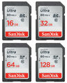 SD, SDHC, SDXC Speicherkarte, Box- 16GB 32GB 64GB 128GB - SanDisk Ultra Class 10