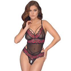 COTTELLI Spitzen String-Body S M L XL ouvert Elegant ärmellos Dessous "Issay"