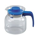GLAS KANNE GLASKANNE BLAU TEE KAFFEE KAFFEEKANNE TEEKANNE 1,2 LITER NEU