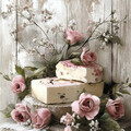 Wandbild Käse Rosen Shabby Chic Landhaus Deko Bild Küche Wanddeko Dekofliese