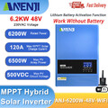 6200W Hybrid Solar Inverter On Grid Off Grid MPPT 120A 220/230VAC 500V 48V WIFI