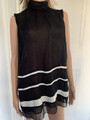 MARC CAIN Bluse Top NEU! Gr. 36 n2 Dunkel Blau Schwarz Weiß