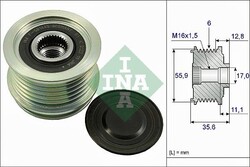 Schaeffler INA 535004110 Generatorfreilauf Riemenscheibe Lichtmaschine für Audi