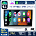 8-Kern DAB Autoradio Für VW Passat B7 CC 2010-15 Android 14 128G Carplay GPS KAM