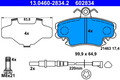ATE 13.0460-2834.2 Bremsbelagsatz, Scheibenbremse für ,DACIA,RENAULT
