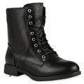 Damen Stiefeletten Schnürstiefeletten Boots Blockabsatz Schuhe 900969 New Look