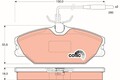 TRW Bremsbelagsatz Scheibenbremse COTEC GDB1030 für A610 ALPINE RENAULT LAGUNA 1