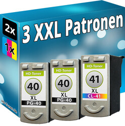 3 DRUCKER PATRONEN 2x PG40 + CL41 für CANON IP2200 IP2500 IP2600 MX300