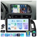 DAB+ 8-Core Android 14 Autoradio Carplay WiFi GPS Navi Kam Für Audi Q5 2010-2017