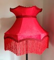 Handgefertigte rote Krone Lisa Lampenschirm Samt Leopard Stehlampe Pendelleuchte 