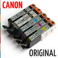 5x Original CANON DRUCKER TINTEN PATRONEN PGI-580 PGBK + CLI-581 Multipack Set