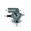 ORIGINAL® Mahle Thermostat, Kühlmittel für Chrysler VOYAGER IV VOYAGER