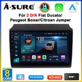 DAB+ 8-Core Android 14 Autoradio Navi Bluetooth Für Fiat Ducato 2 Din 2006-2023