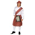 Schotten Kostüm Set Schottenrock Mütze & Schärpe für Herren Gr. 48-52 Fasching
