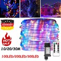 30m LED Lichtschlauch Lichterschlauch IP65 Garten Außen Partydeko Strombetrieben