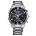 Armbanduhr Eco Drive Citizen Classic Stahl Chrono Mit Data CA7028-81E Schwarz