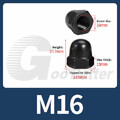 Hutmuttern Hutmutter Edelstahl A2 V2A rostfrei Hutmuttern Muttern M3-M24 Schwarz