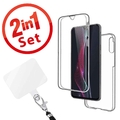 Full TPU Case Handy Hülle 360 Grad Voll Schutz Hülle Handy Tasche Cover Klar