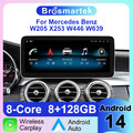 12,3" Android 14 Autoradio CarPlay 128GB GPS Für Benz C/GLC/V/X W205 X253 NTG5.0