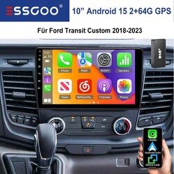 DAB Carplay Android15 Autoradio Für 1 DIN Ford Transit Custom 2018-2023 GPS WIFI