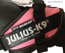 Julius K9, IDC-Powergeschirr, Pink, Gr. Mini, mit Zeckenkarte