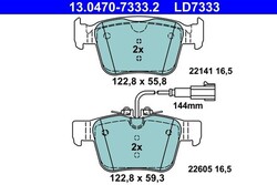 ATE Bremsbelagsatz, Scheibenbremse 13.0470-7333.2 für ALFA ROMEO