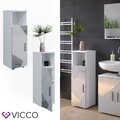 Spiegelmidischrank Badschrank Badezimmermöbel Irma Weiß Hochglanz modern Vicco