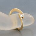 Ring Solitär mit ca. 0,15ct Brillant G vvs in 750/18k Gelbgold - Gr. 56