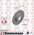 2x ZIMMERMANN Bremsscheibe SPORT Z 600.3206.52 für VW PASSAT GOLF 3 1H1 B3 B4