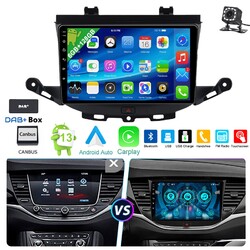 DAB+ Autoradio Für Opel Astra K 2015-2019 Android14 Carplay GPS Navi WIFI BT CAM