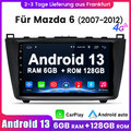Für Mazda 6 GH GG 2007-12 6+128G Android13 Autoradio GPS Navi 8-Kern DAB+Carplay