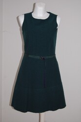 MARC O`POLO - GR. 38  - Etui-Woll-Kleid dunkelgrün + Gürtel