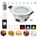 Smart LED Einbauleuchten 5W RGBW Dimmbar Bluetooth WIFI APP IR 28key Controller