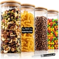 ® Vorratsgläser mit Deckel Luftdicht 4 x1400ml +ETIKETTEN - Vorratsdosen Glas...