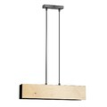 Pendelleuchte Holz Metall verstellbar 2x E27 Natur Schwarz Esstisch Hängelampe