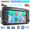 2G+64G Carplay Android 14 Autoradio für Benz W203 Vito W639 W168 Vaneo W209 W210