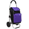 52L Einkaufstrolley Kühlfach Faltbarer Einkaufsroller XL Shopping Trolley Lila
