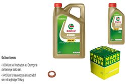 MANN-FILTER Ölfilter 6 L Castrol EDGE 5W-30 LL Titanium für Nissan Serena C23