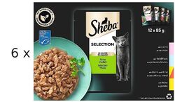 (EUR 8,00 / kg) SHEBA Selection in Sauce Feine Vielfalt (4 Sorten): 72 x 85 g