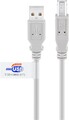 10x Goobay 50832 USB 2.0 Hi-Speed-Kabel mit USB-Zertifikat, grau, 3 m - USB-2.0-