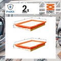 2x ORIGINAL® Knecht LX 3305 Luftfilter passend für Nissan Micra IV Note