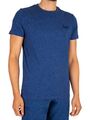 Superdry Herren T-Shirt mit Vintage-Logo-Stickerei, Blau