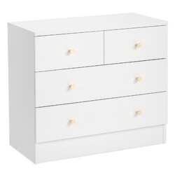 Kommode Sideboard Schubladenschrank Schuhschrank Anrichte mit 4 Schubladen Weiß