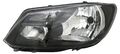 Scheinwerfer links für VW Caddy 3 2K 2013-2015 H4 Schwarz LWR Stellmotor TYC