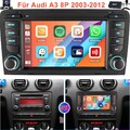 DAB+ Android 14 6+128G Für Audi A3 8P 2003-12 Autoradio GPS SAT NAVI DSP Carplay