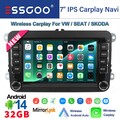 7" Android 14 Carplay Autoradio GPS NAVI Für VW GOLF 5 6 Touran EOS Tiguan Polo