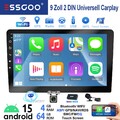 4+64G Autoradio DAB+ Carplay 9" Android 15 Chat-GPT-AI 2DIN GPS NAVI SWC KAM MIK