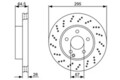 2x 0 986 479 331 BOSCH Bremsscheibe für MERCEDES-BENZ